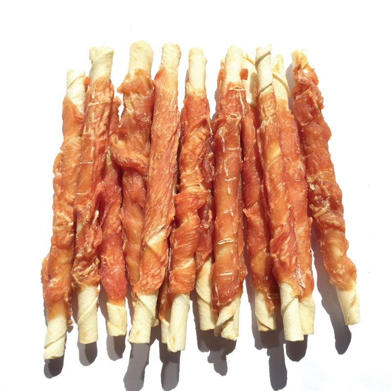 dog food pet snacks chicken wrap rawhide